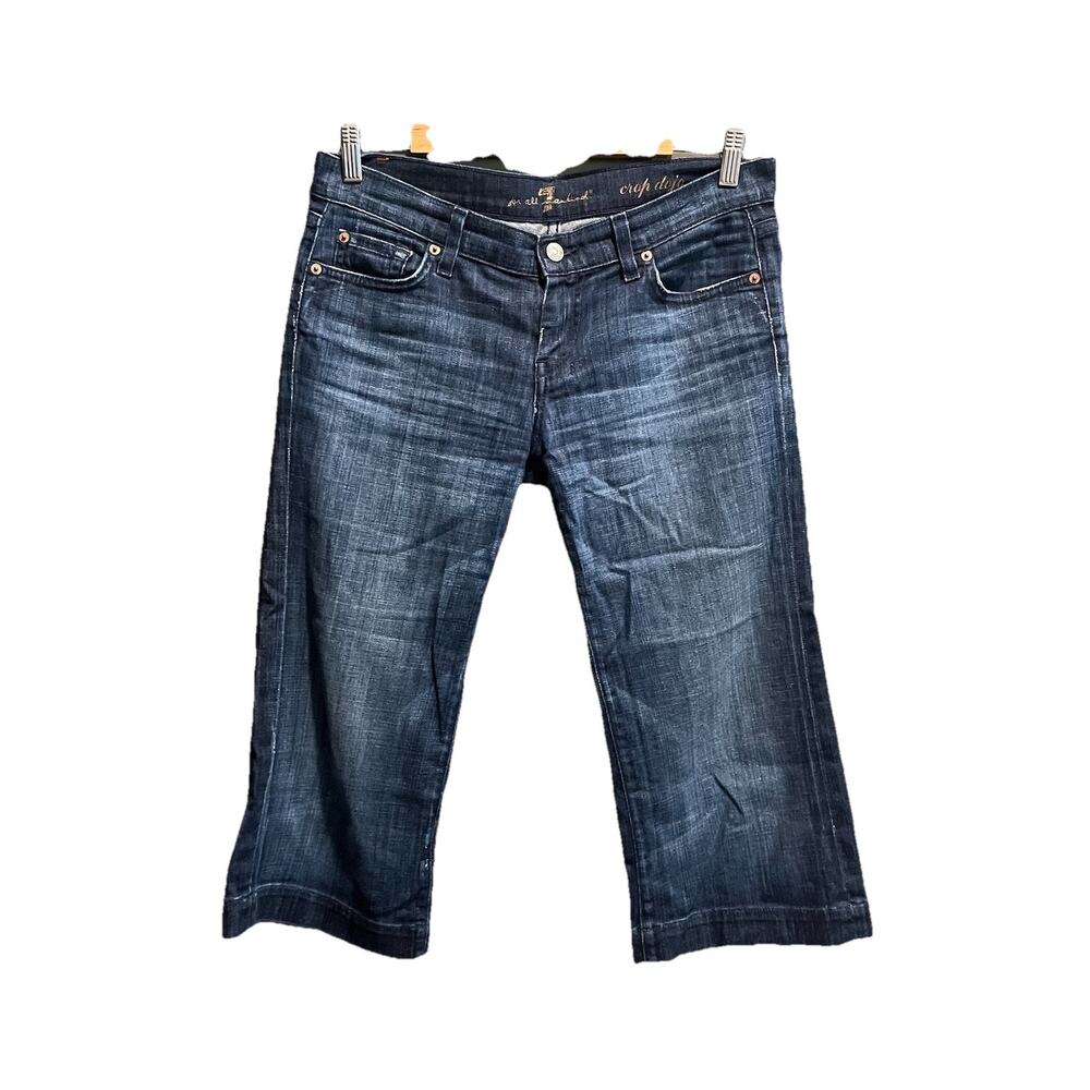 7 For All‎ Mankind Crop Dojo Wide Leg Women's Flare Jeans Size 28